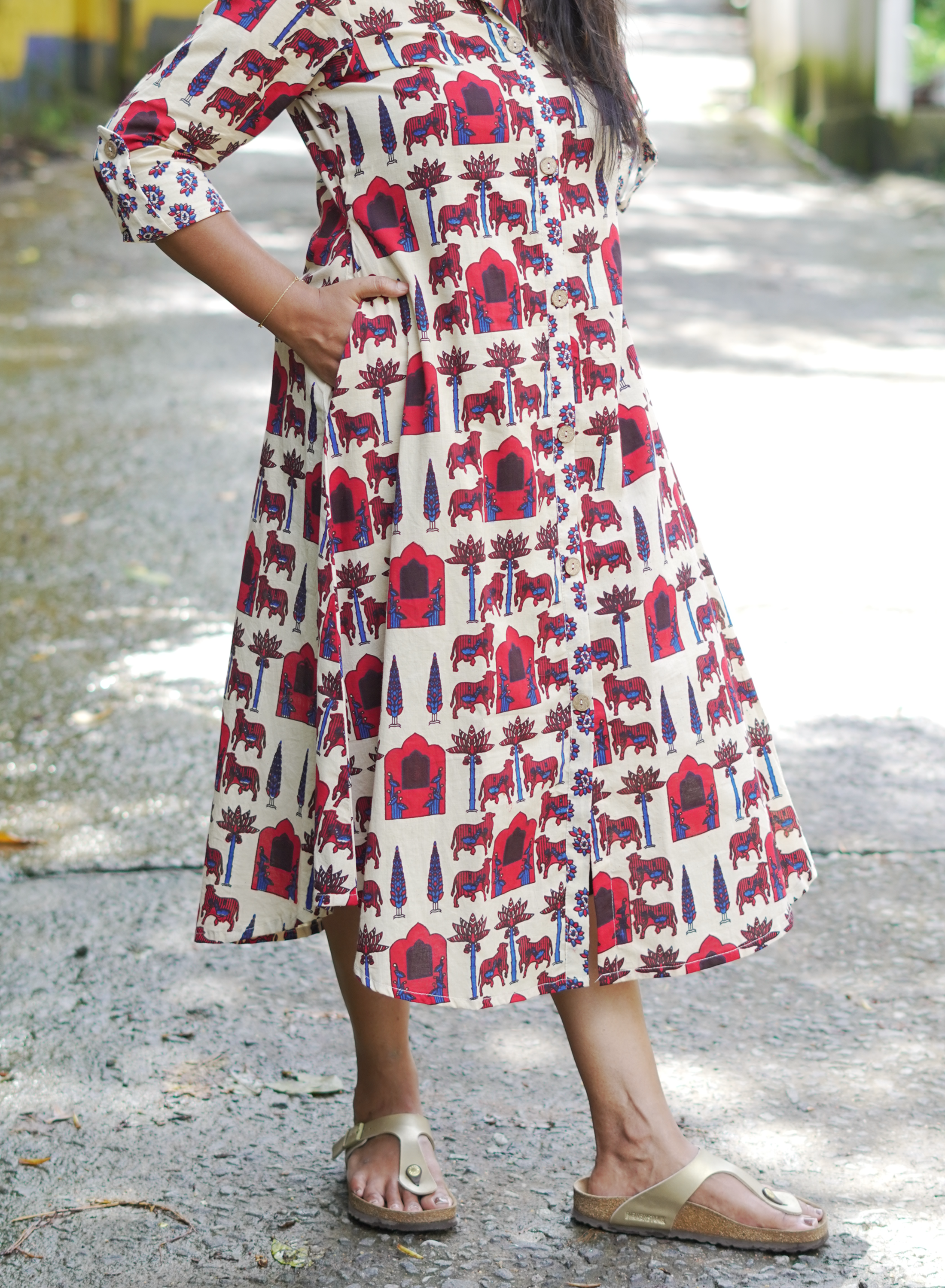 Ajrak Off-White Shirt Collar