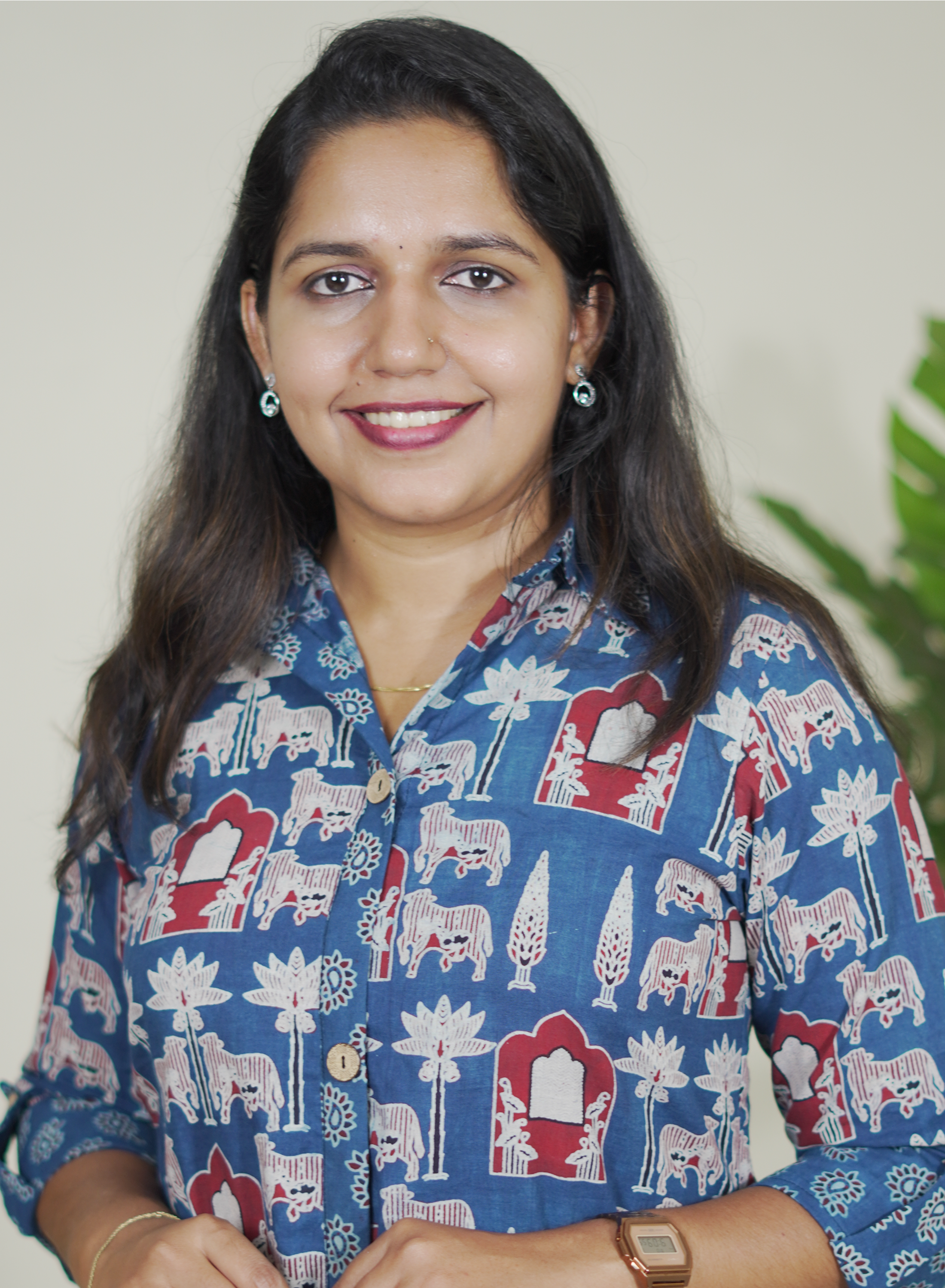 Ajrak Blue Shirt Dress