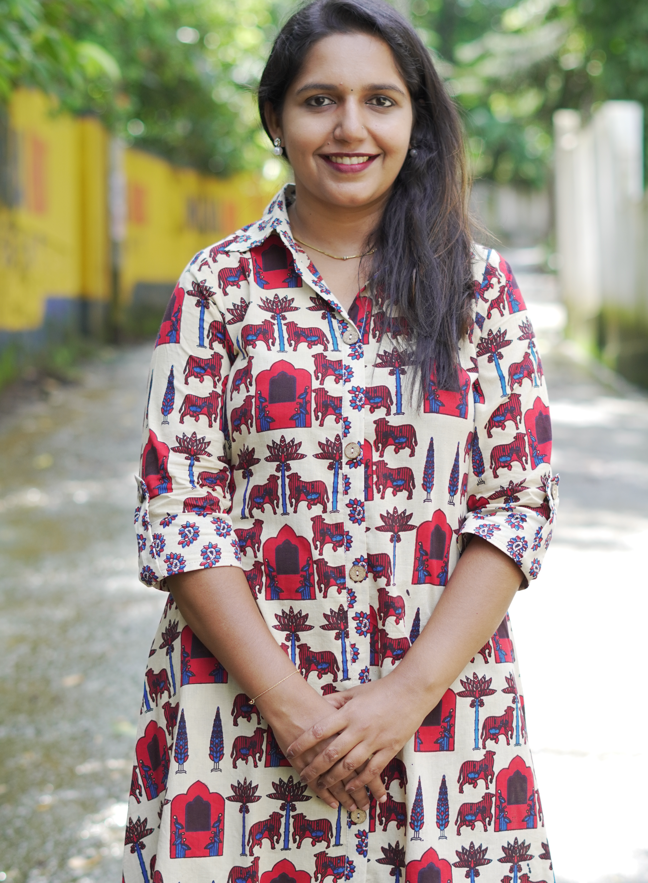 Ajrak Off-White Shirt Collar